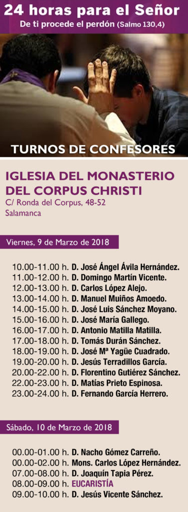 La Iglesia de Salamanca se une a las “24 Horas para el Señor” - Diócesis de  Salamanca