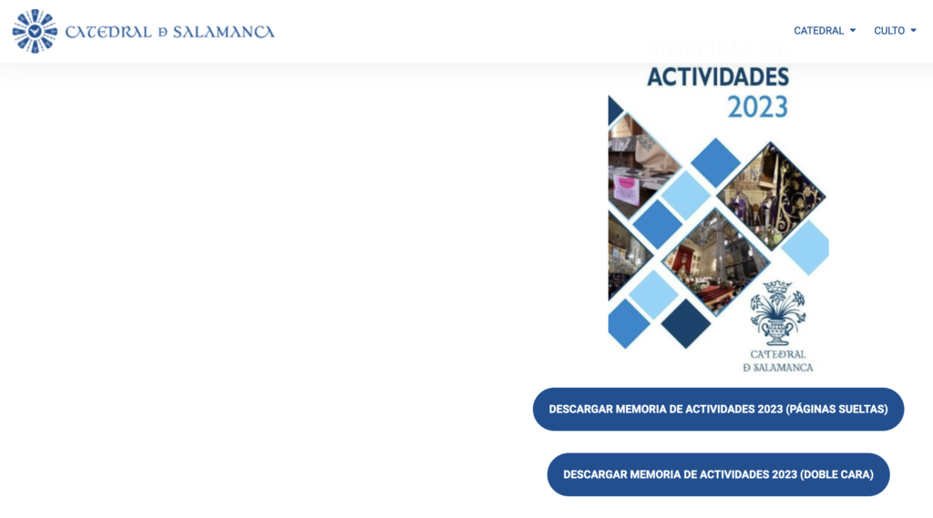 La memoria, en la página web de la Catedral. 