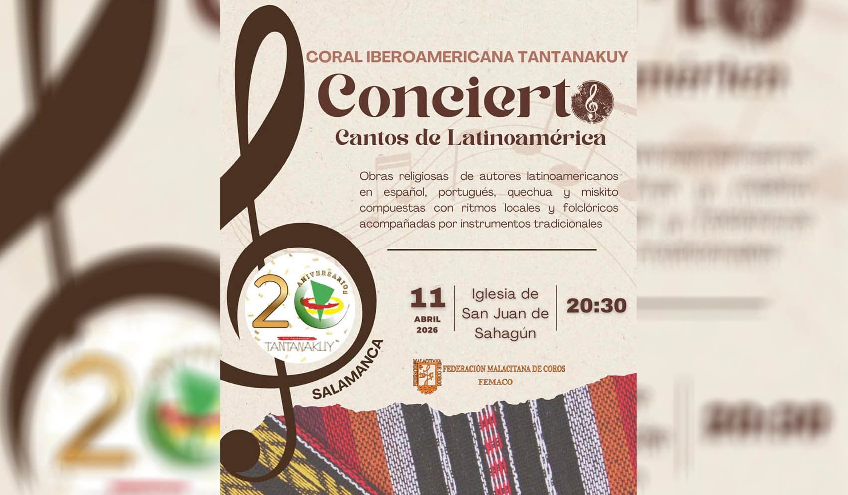 11-04-26-Concierto Coral Iberoamericana Tantanakuy, Iglesia de San Juan de Sahagun
